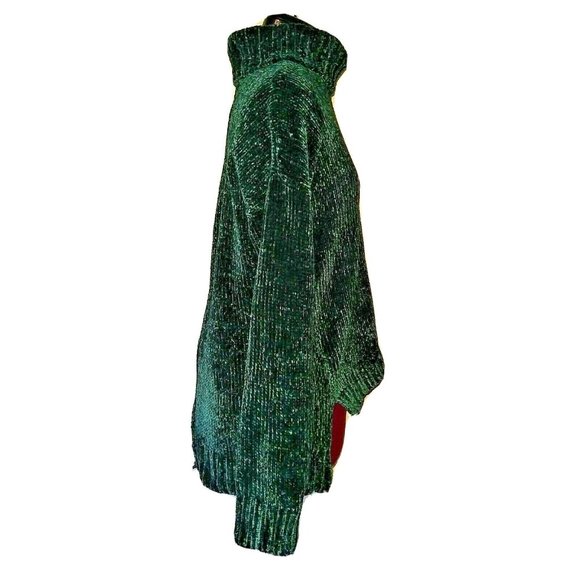 Marled Reunited Womens Sweater Size Large Turtleneck Zipper Back Hi Low … - Picture 4 of 7